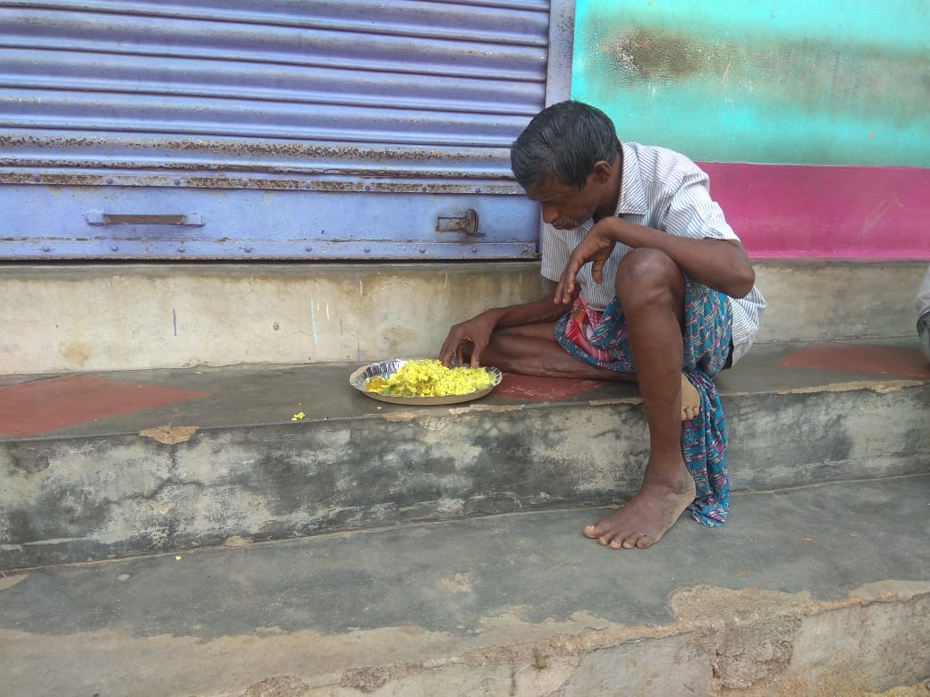 Relief food distributed to hungers in lock down of country